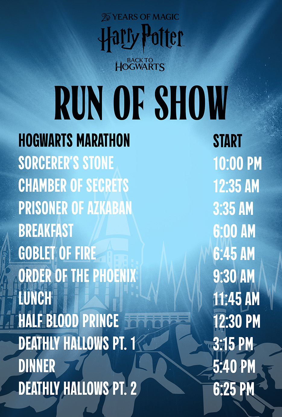 Harry Potter Marathon Poster 2
